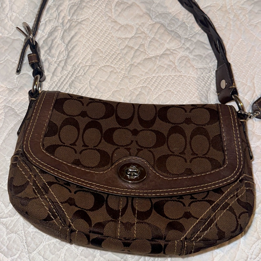 Braided strap over-the-shoulder Coach Purse